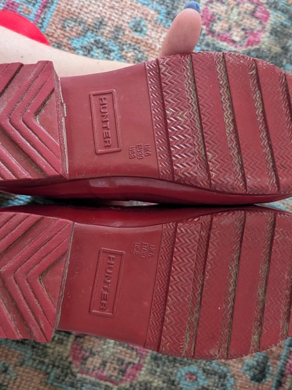 Red Hunter Rainboots Tall - Picture 5 of 5